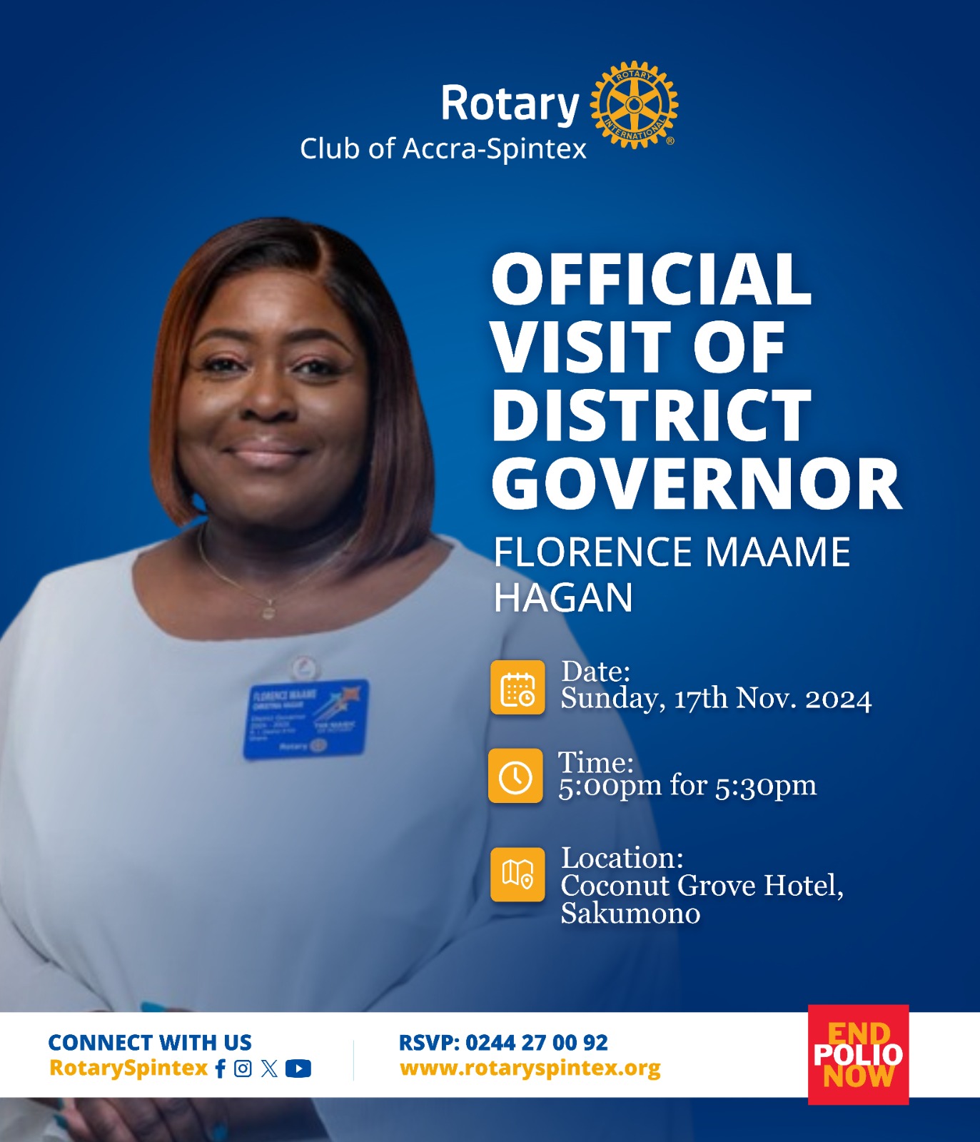 DG’s Visit to Rotary Club of Accra-Spintex